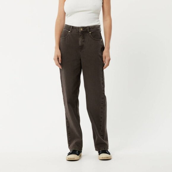 NWT Afends - Shelby - Women's Organic Cotton Wide Leg Brown Denim Jeans - 26x28 - Picture 11 of 16